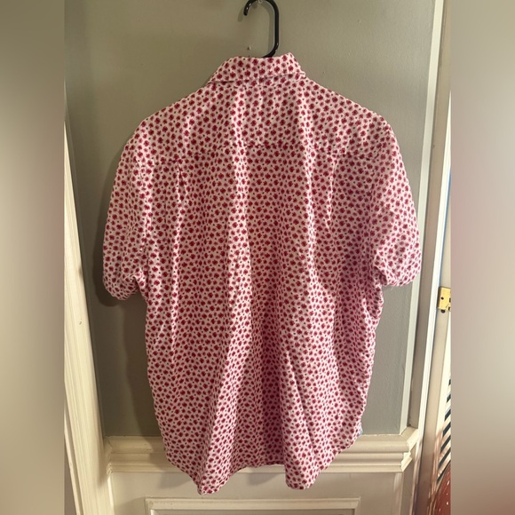 True Grit Red and White Casual Button Down Shirt Medium - Picture 8 of 9